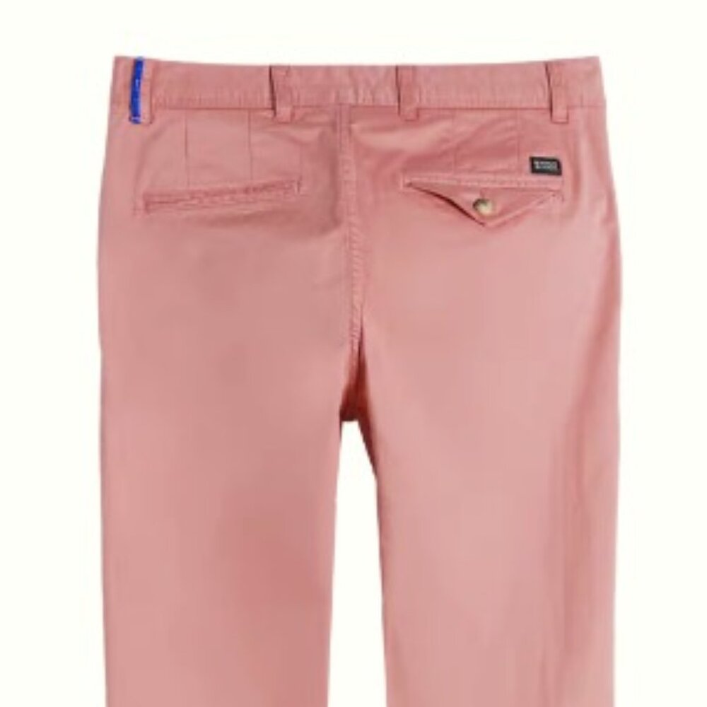 UNWORN Scotch & Soda "Stuart" salmon/terra cotta stretch chino pants TAG ON
